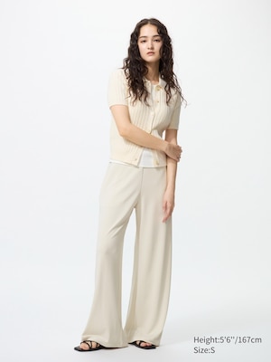 Crepe Jersey Straight Trousers