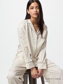 Satin Pyjamas (Printed, Long Sleeve)