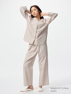 Cotton Pyjamas (Stripe, Long Sleeve)