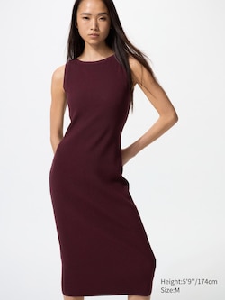Washable Knit Sleeveless Bra Dress