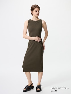 Washable Knit Sleeveless Bra Dress