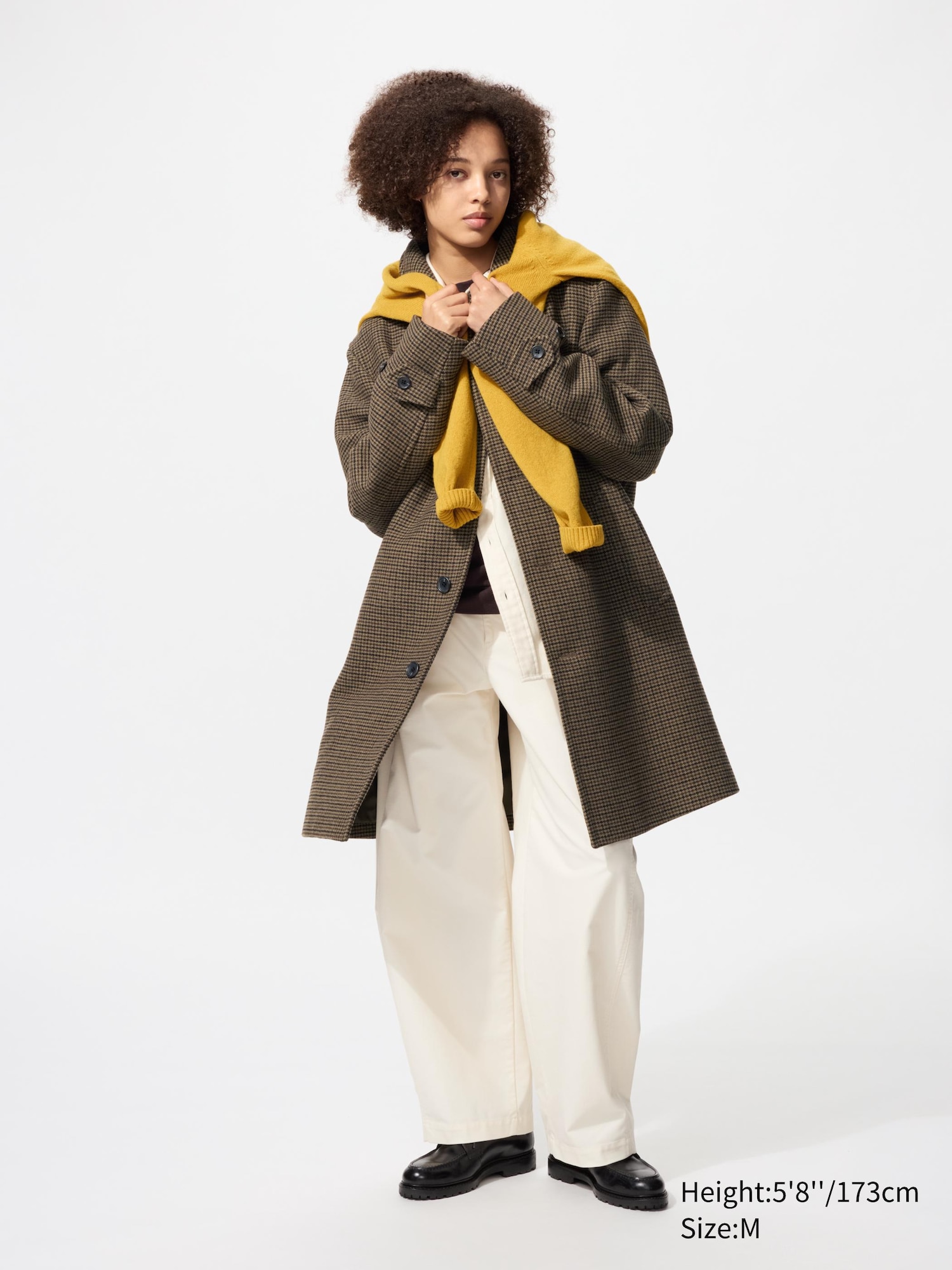 Men's Balmacaan Coat (Patterned) | UNIQLO UK