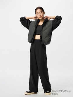 Warm Fleece Straight Trousers (Shorter)