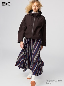 Pleated Long Skirt (Printed)