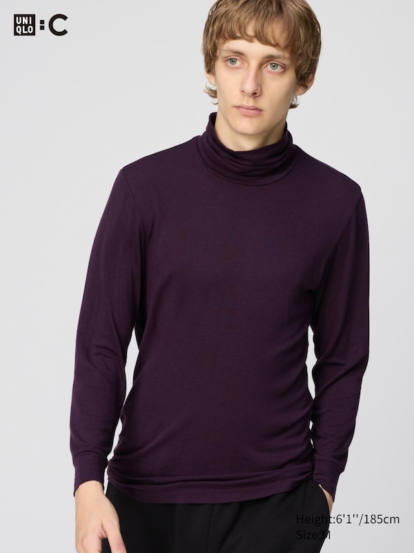 HEATTECH Extra Warm Cashmere Blend Turtleneck T-Shirt (Long Sleeve)