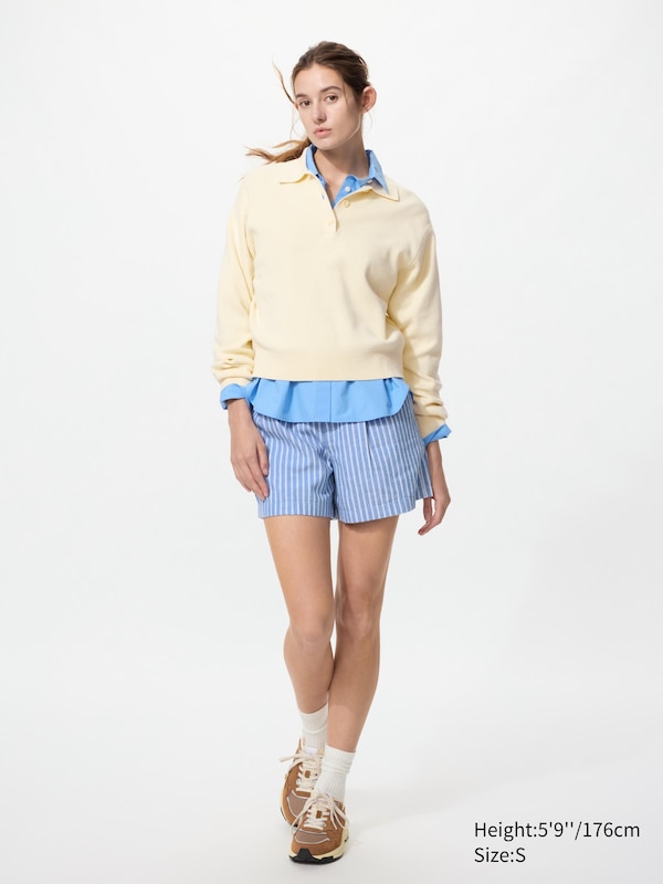 Linen Cotton Shorts (Striped)