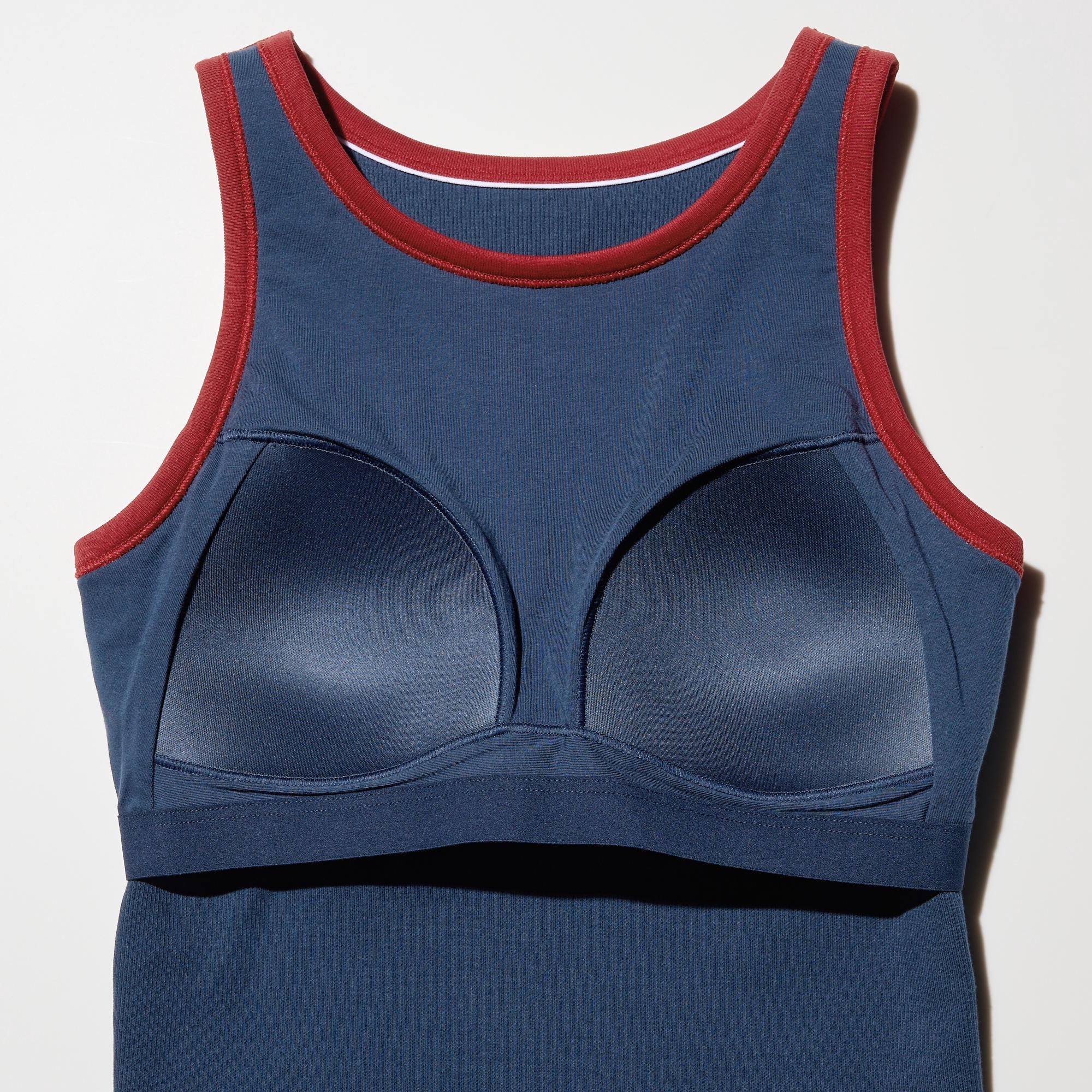 Women's Ribbed Cropped Bra Top (Ringer) | UNIQLO UK