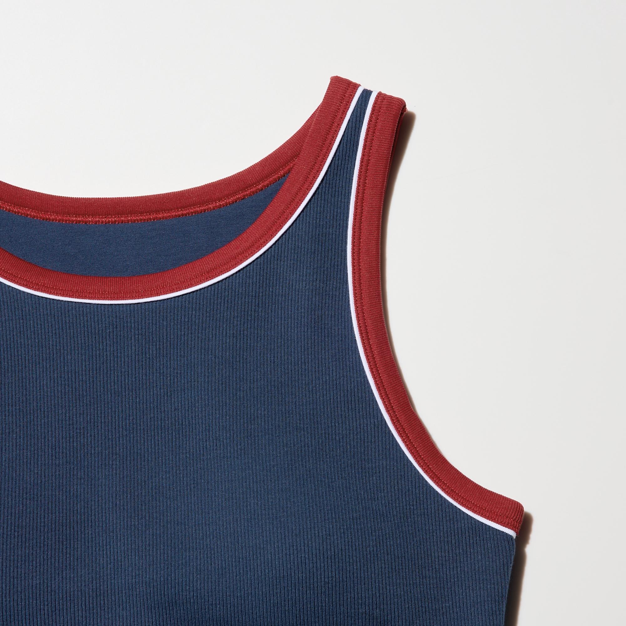Women's Ribbed Cropped Bra Top (Ringer) | UNIQLO UK