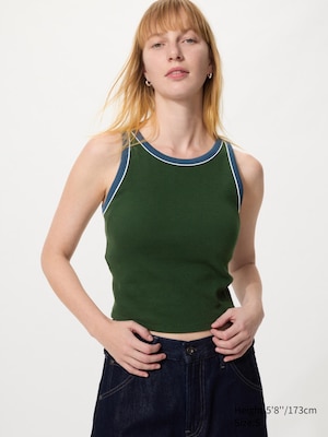 Ribbed Cropped Bra Top (Ringer)