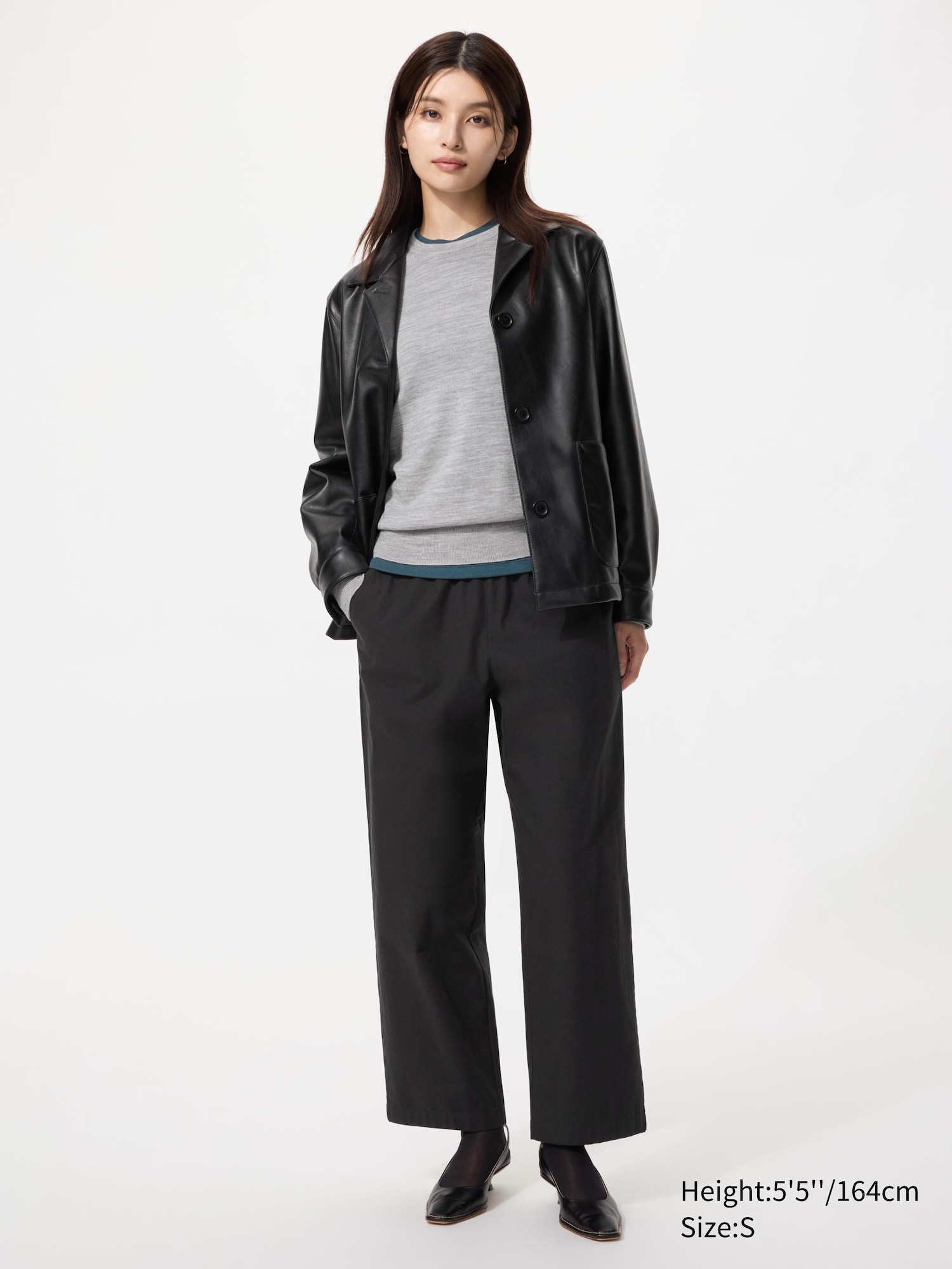 Cotton Relaxed Ankle Trousers
