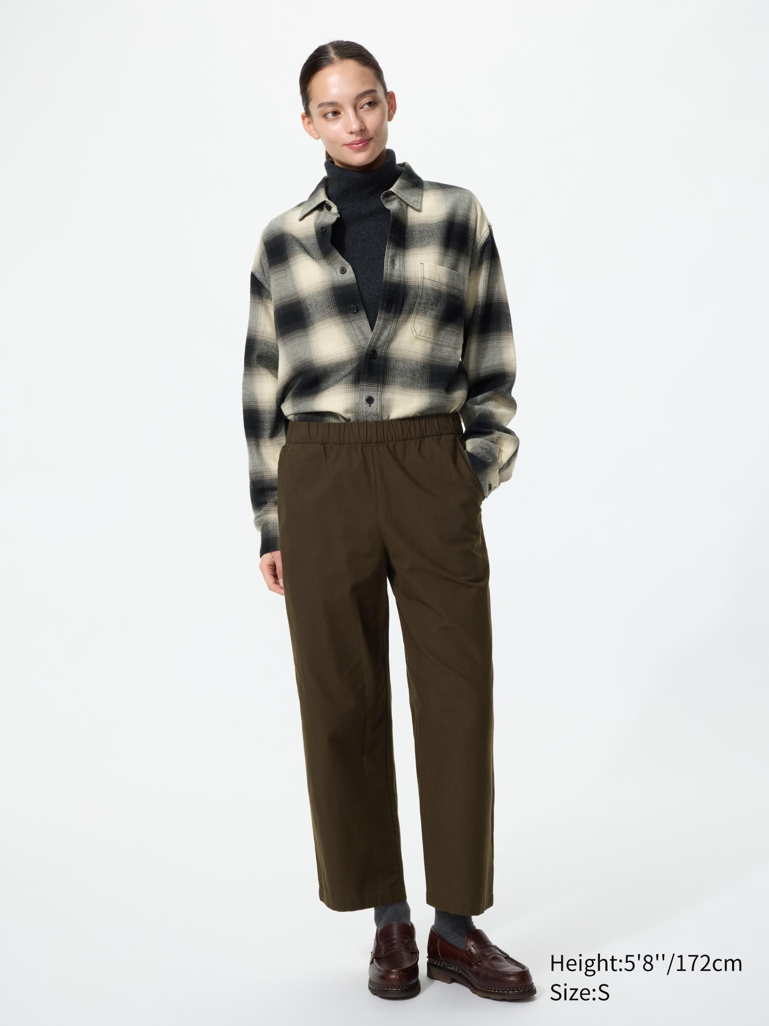 Cotton Relaxed Ankle Trousers