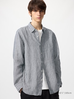 100% Premium Linen Shirt (Striped)