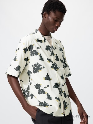 Open Collar Shirt (Short Sleeve, Printed)