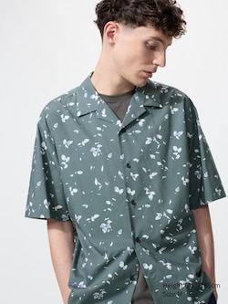 Open Collar Shirt (Short Sleeve, Printed)