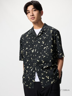 Open Collar Shirt (Short Sleeve, Printed)