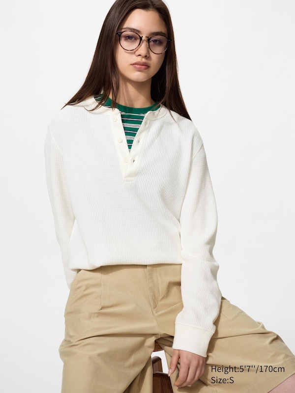 Waffle Henley Neck T-Shirt