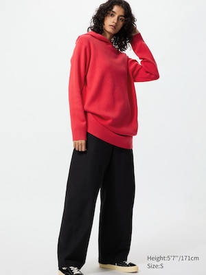 Smooth Cotton Knitted Hoodie Dress