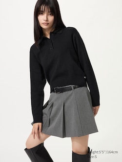 Smooth Cotton Polo Jumper