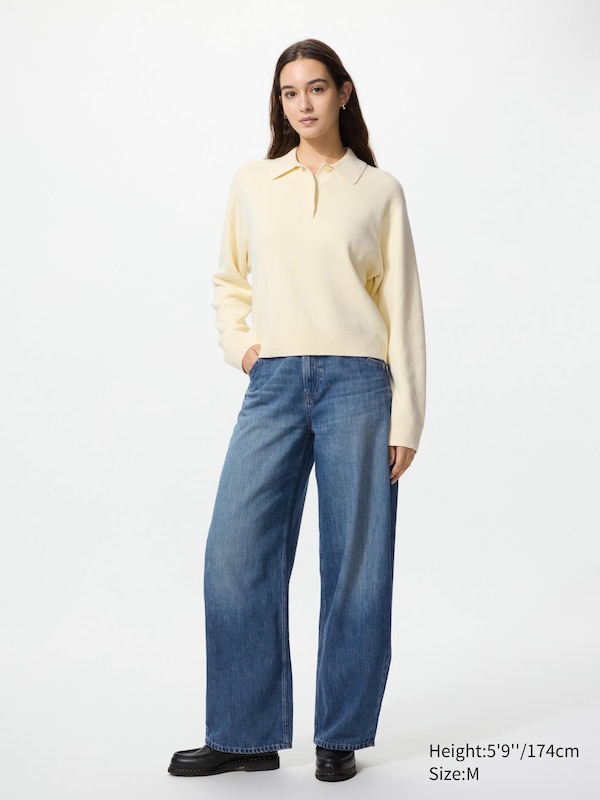 Smooth Cotton Polo Jumper