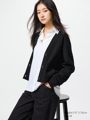 Smooth Cotton V Neck Cardigan