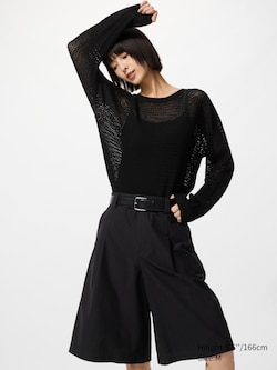 3D Knit Seamless Mesh Crew Neck Jumper