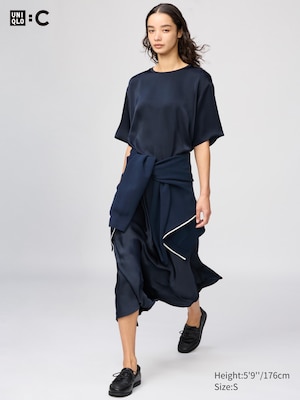 Satin Long Skirt