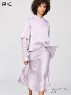 Satin Long Skirt