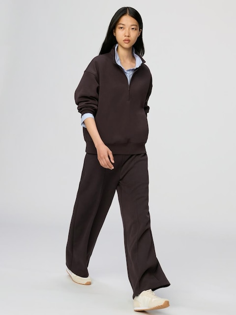 Uniqlo - Sweat Straight Trousers - Dark Brown