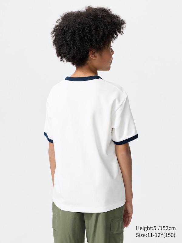 AIRism Cotton Crew Neck T-Shirt (Graphic, Ringer)