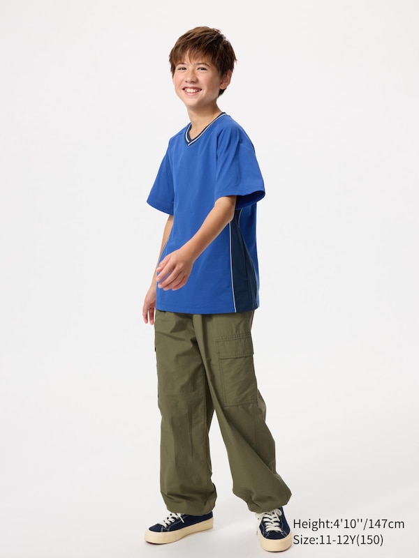DRY-EX V Neck T-Shirt (Colour Block)