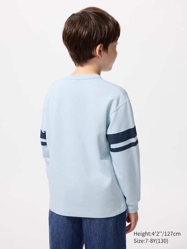 AIRism Cotton Crew Neck T-Shirt (Graphic, Long Sleeve)