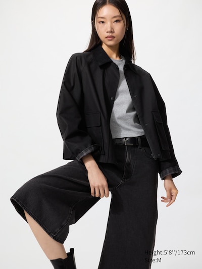 Uniqlo black utility jacket – best affordable black spring jacket for women 2026