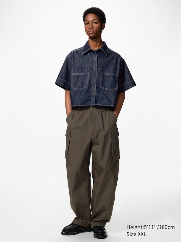 Denim Boxy Shirt (Half Sleeve)