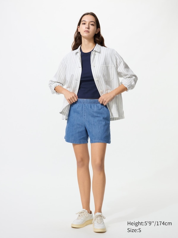 Cotton Easy Shorts (Denim)