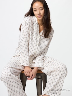 Satin Pyjamas (Long Sleeve, Geometric)