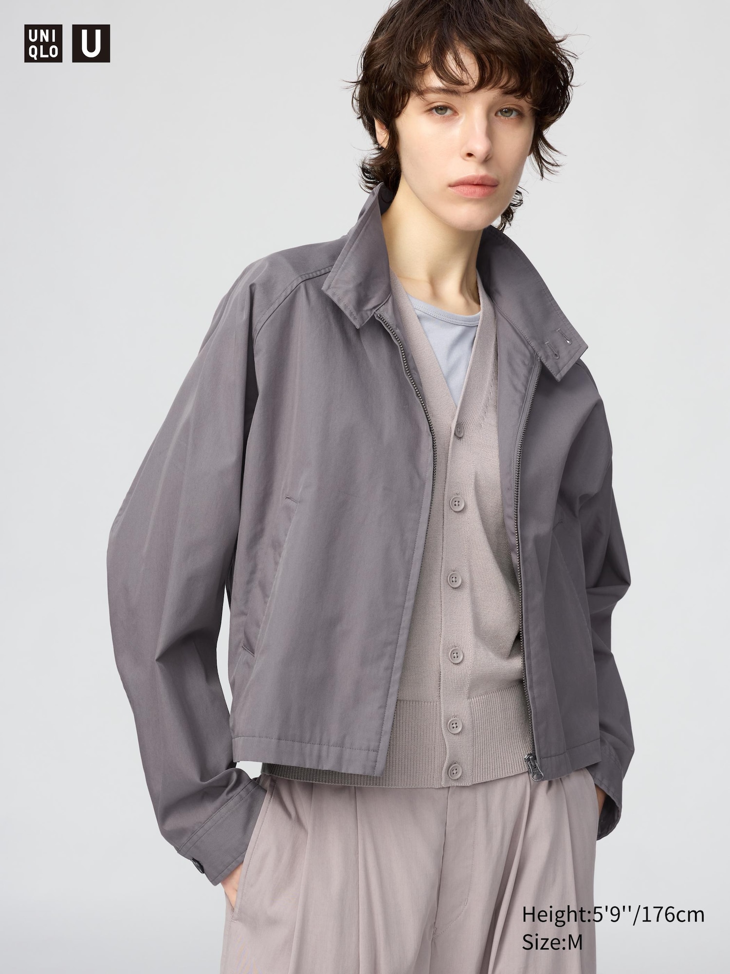 Cotton Blend Short Blouson