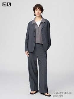 High Rise Straight Trousers