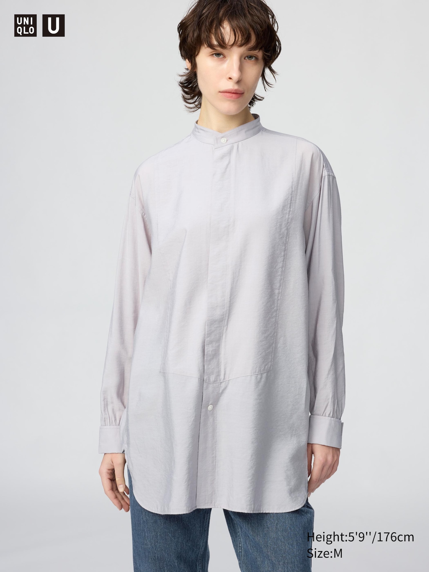 Stand Collar Shirt (Long Sleeve)