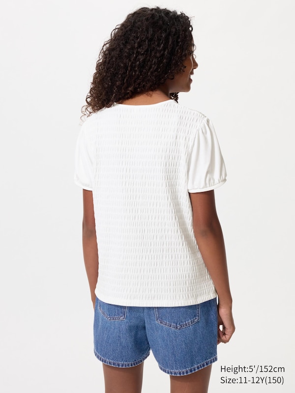 Puff Sleeve T-Shirt (Shirring)
