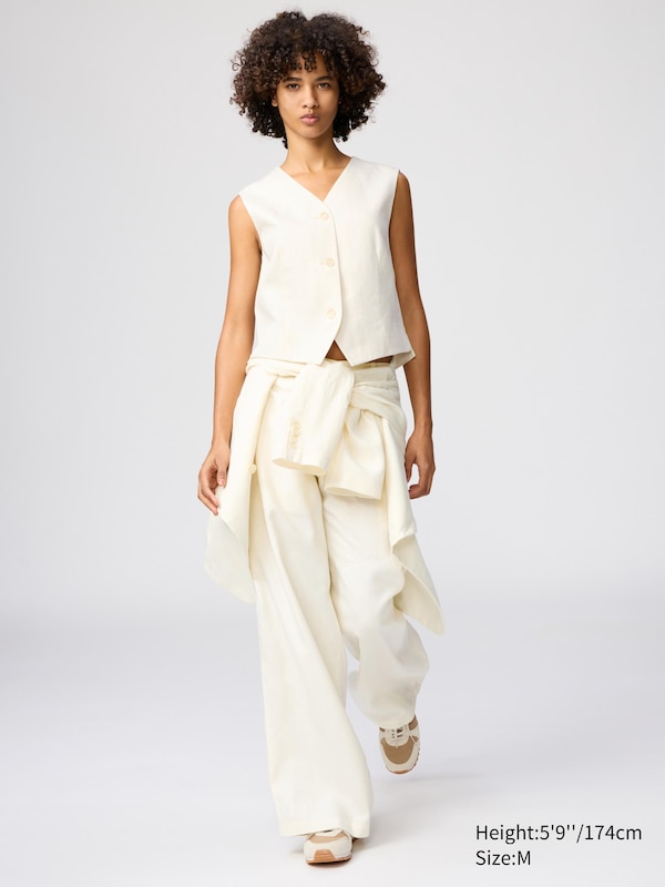 100% Premium Linen Vest