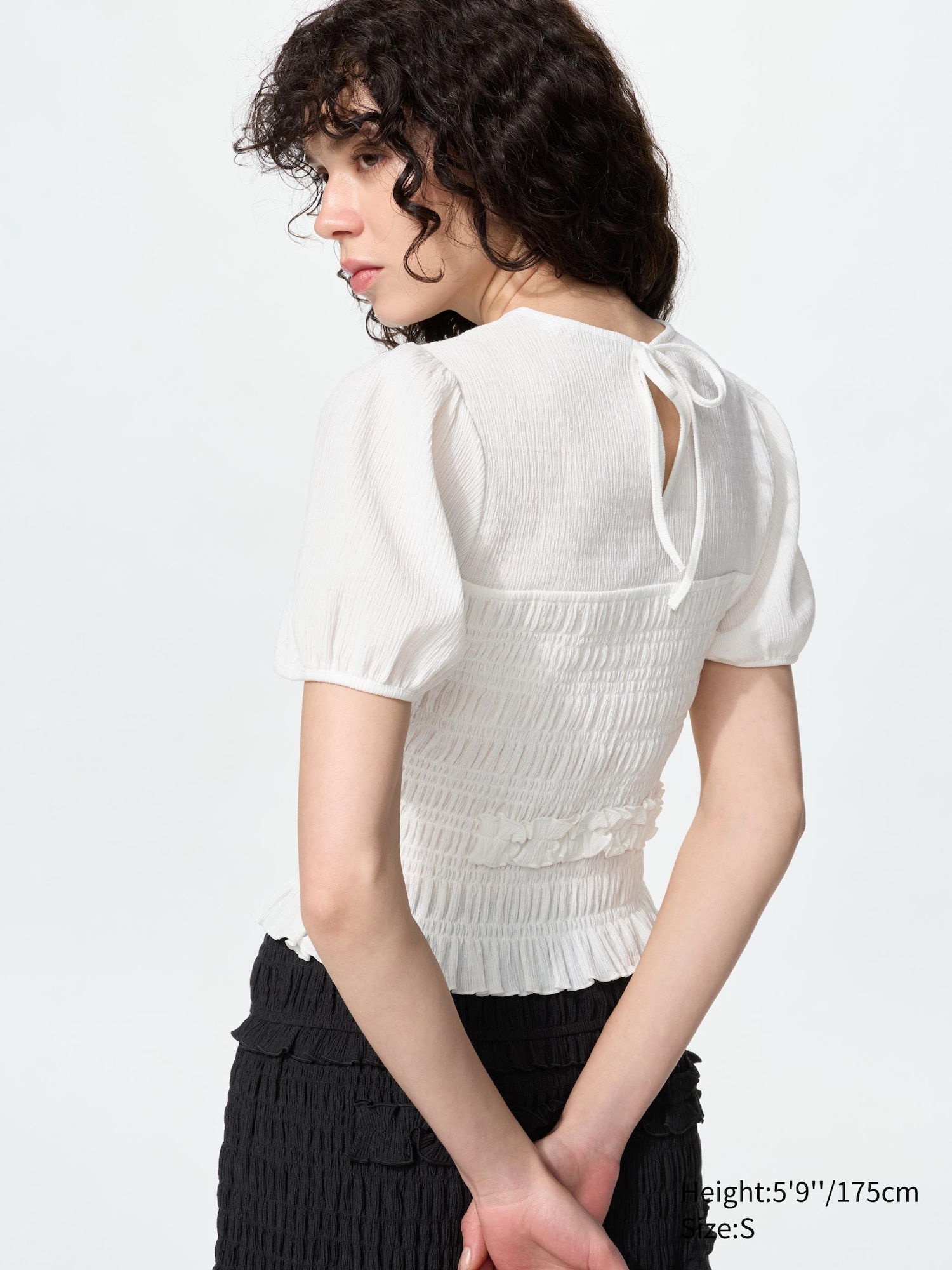 Shirring Volume Sleeve T-Shirt