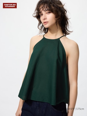 Rayon Linen Halterneck Blouse