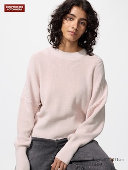 Mercerised Cotton Crew Neck Jumper