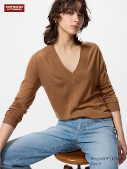Merino Silk V Neck Jumper