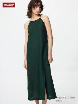Rayon Linen Camisole Long Dress