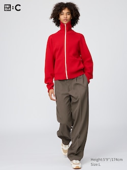 Pleated Wide Tapered Trousers