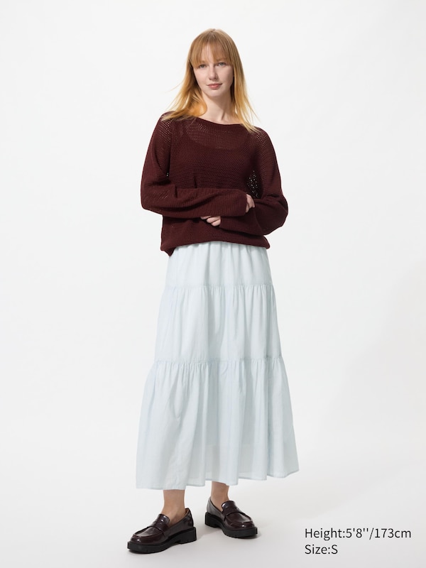 Tiered Maxi Skirt (Striped)