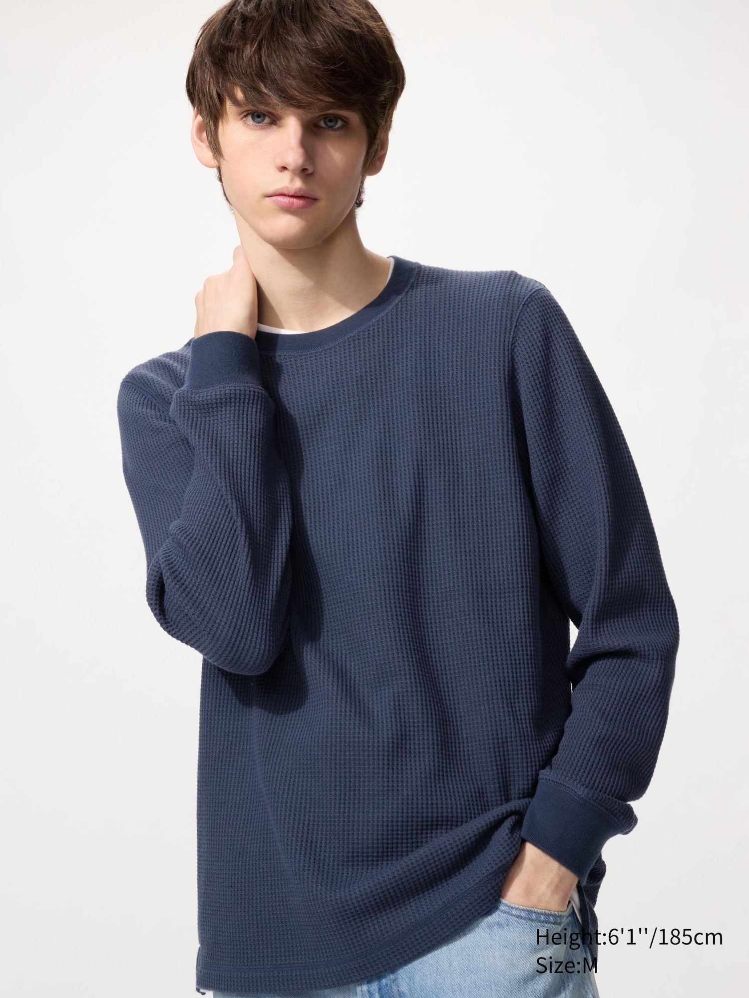 Waffle Crew Neck T-Shirt (Long Sleeve)