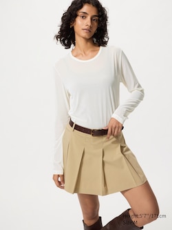 Sheer Crew Neck T-Shirt (Long Sleeve)