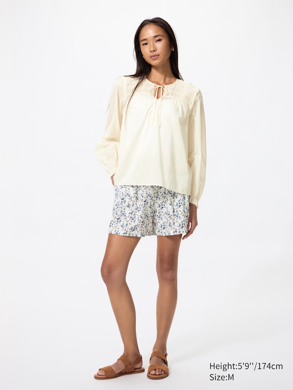 Light Cotton Shirring Blouse
